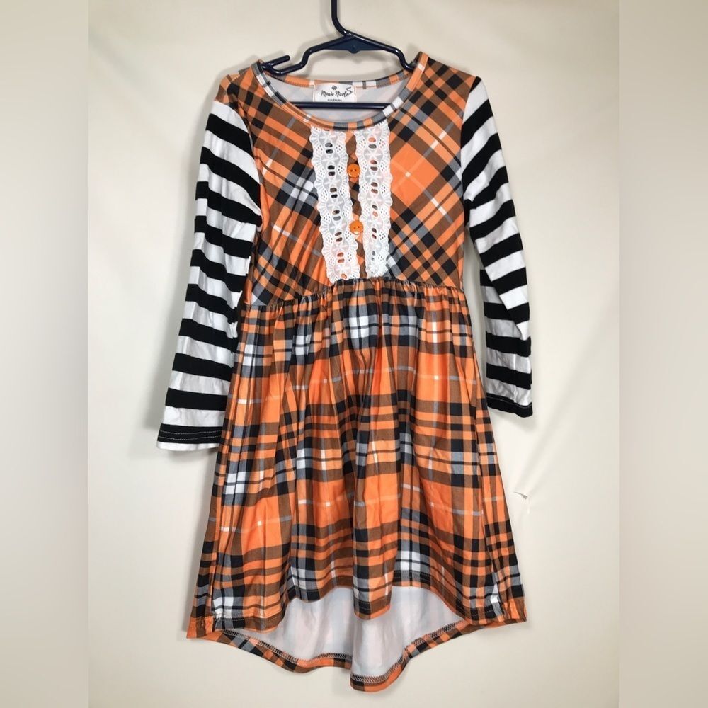 Marie Nicole Clothing Boutique dress kids XL orange fits like a 5t